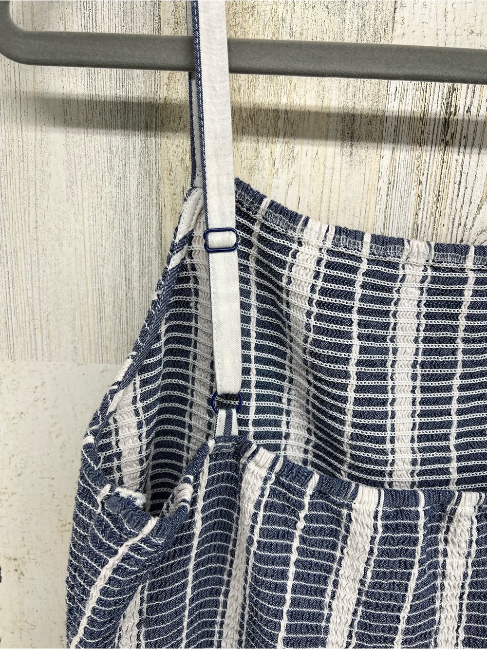 Old Navy Blue and White Striped Midi Sundress - Picture 3 of 10